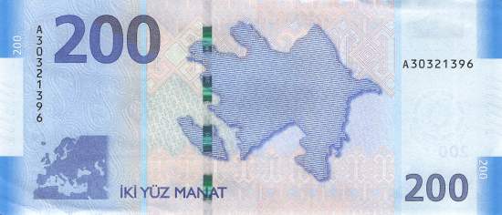 Aserbaidschan p.37 200 Manat 2018
